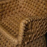 Vernacular Woven Straw Armchair, France, Early 20th Century