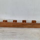 Wooden coat rack wall hooks. 4 wooden coat hooks