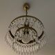 Lustre cascade de pampilles en cristal et laiton
