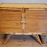 60's rattan buffet