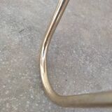 Synthetic fur stool with golden feet