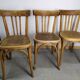 Suite of 6 wooden barhel barel bistro chair