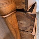 Commode Française Louis Philippe Milieu 19ème Siècle En Ronce De Noyer