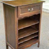 Bibus Louis XV bookcase in solid wood with dark oak finish