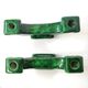 Pair of Art Deco green ceramic candlesticks by Santiago Rodriguez Bonome Paris