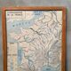 Côtes de Méditerranée school poster / Hydrography de France 1960 vintage