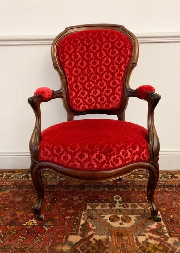 Louis XV Style Cabriolet armchair, circa 1850