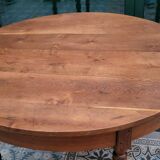 Half-moon walnut table