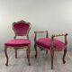 Ensemble chaise et repose-pieds de style louis xv, xixe siècle