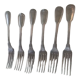 6 forks in vintage silver metal