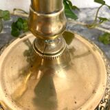Pair of old gilded brass candlesticks
