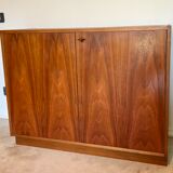 Low vintage blond walnut buffet