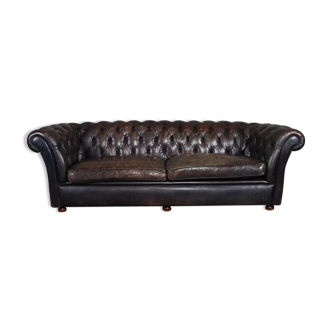 Chesterfield sofa 3.5 seater cowhide leather