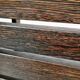 Set of 2 wenge wood slat benches 1970's