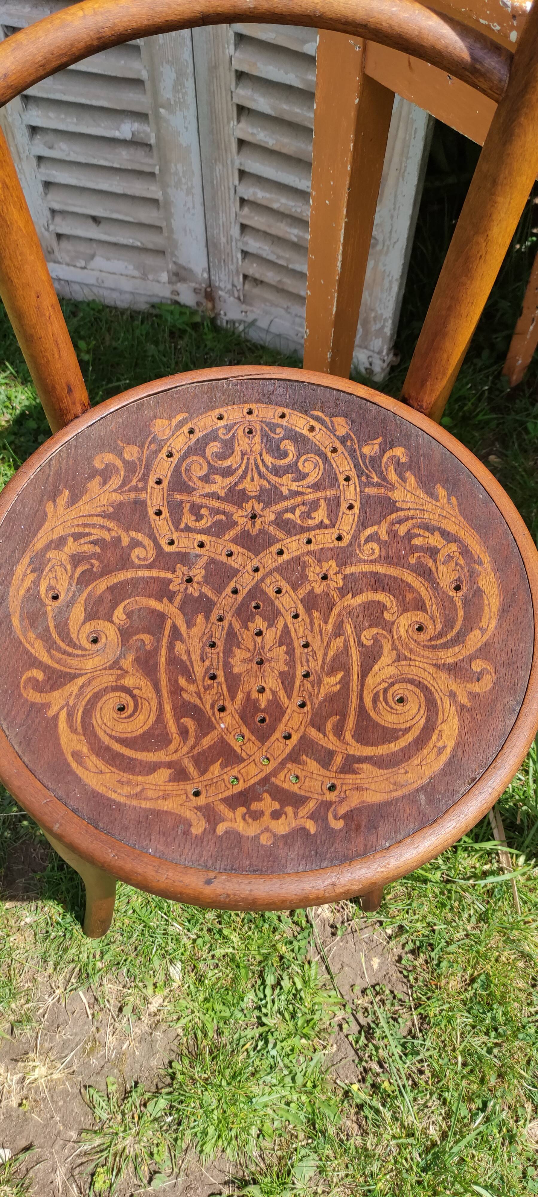 Vintage bistro chair by J-J Kohn