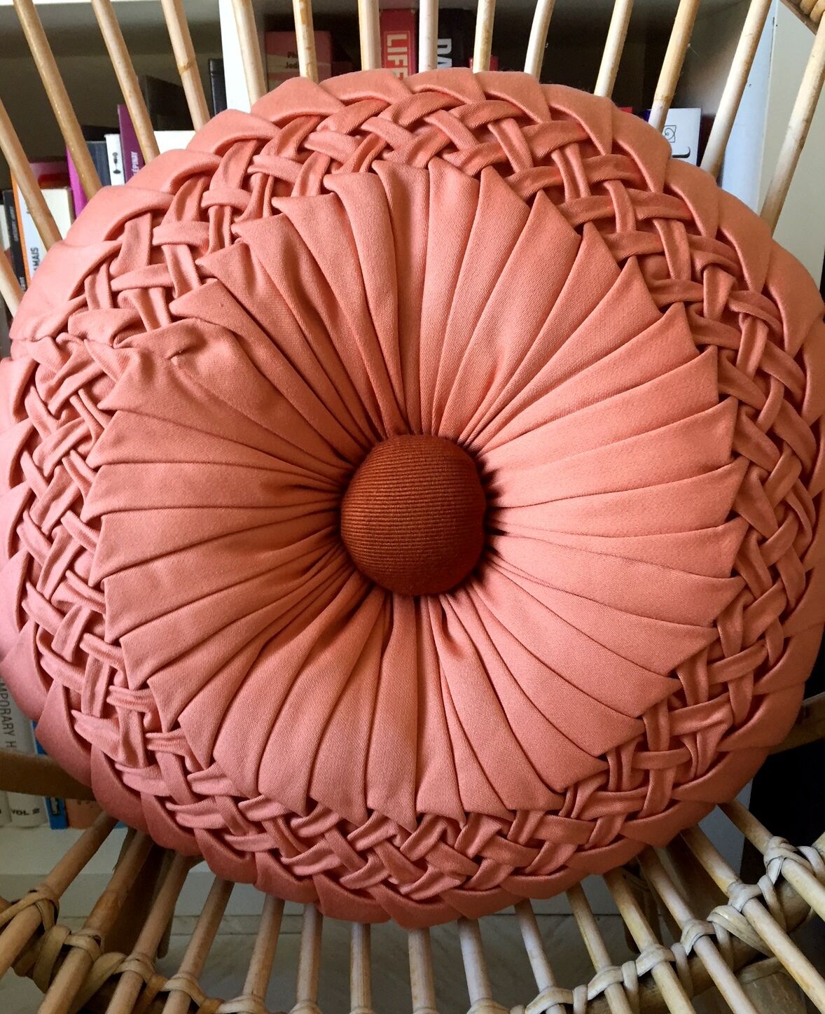 Vintage pink cushion