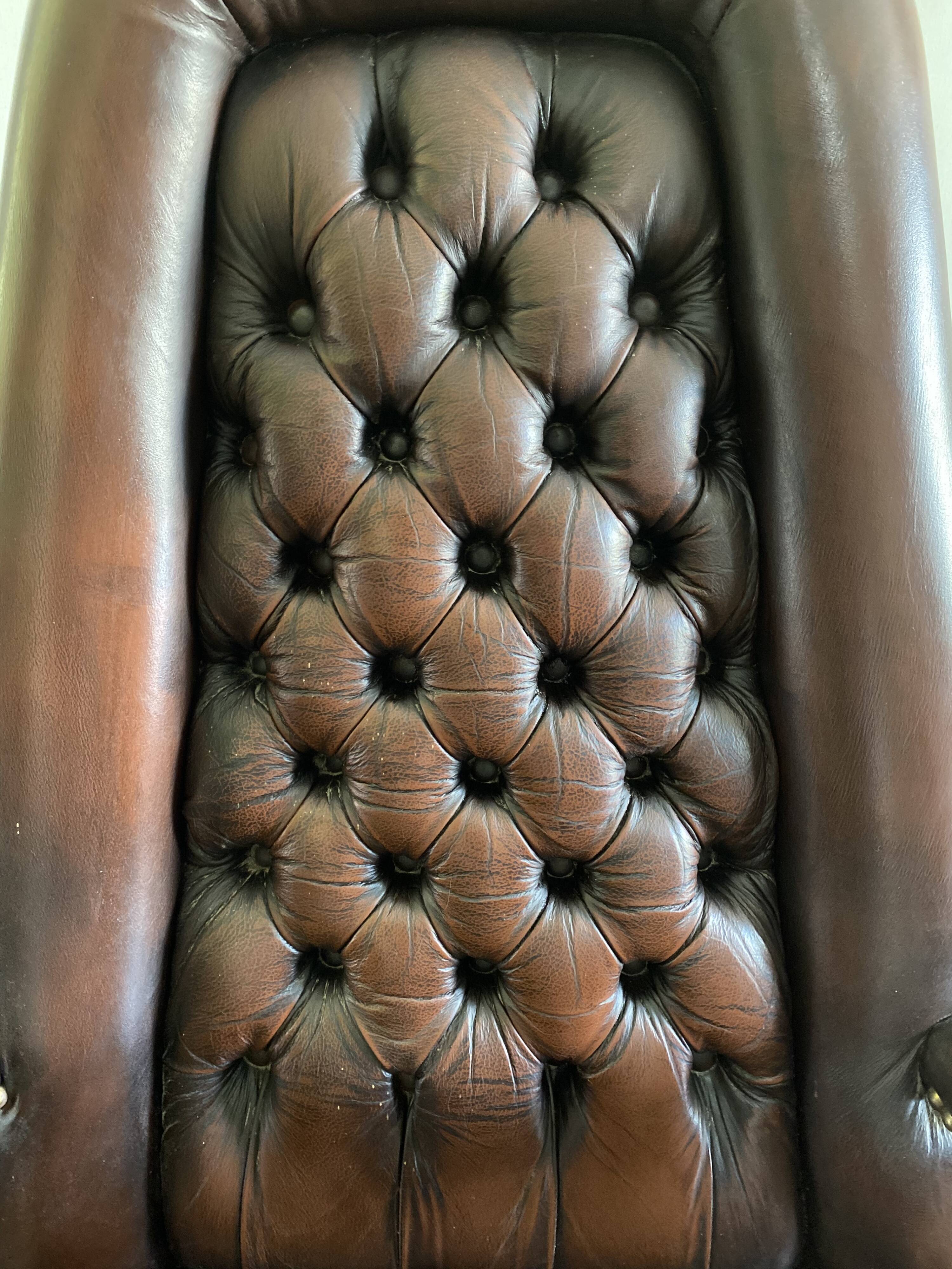 Chesterfield leather office chair