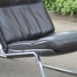 Paire de fauteuils Lange Drabert en cuir 1970