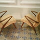 Paire de fauteuil Zig Zag vintage année 50 60