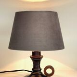 Vintage wooden candle holder lamp