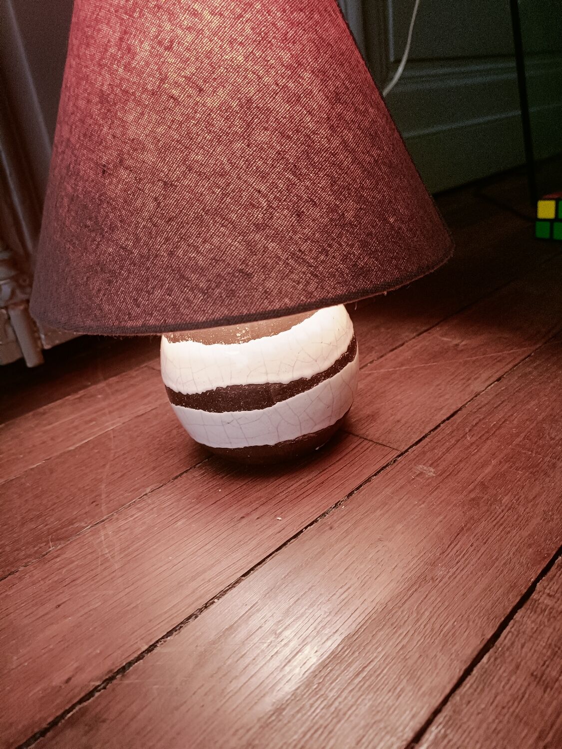 Lampe de chevet 60', grès et céramique