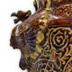 Important Longchamp Griffon vase in golden ceramic