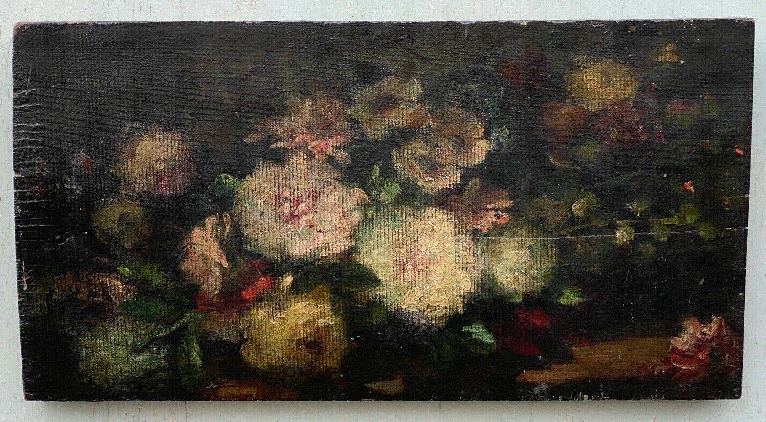 Oil on panel bouquet of flowers late 18th century still life