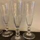 6 antique champagne flutes with cut sides