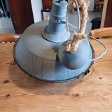 Grey metal industrial lamp
