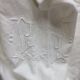 Old white cotton cloth monograms and handmade days
