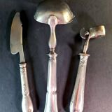 Set of 3 silver-plated serving cutlery - Retro charm guaranteed! 🧀
