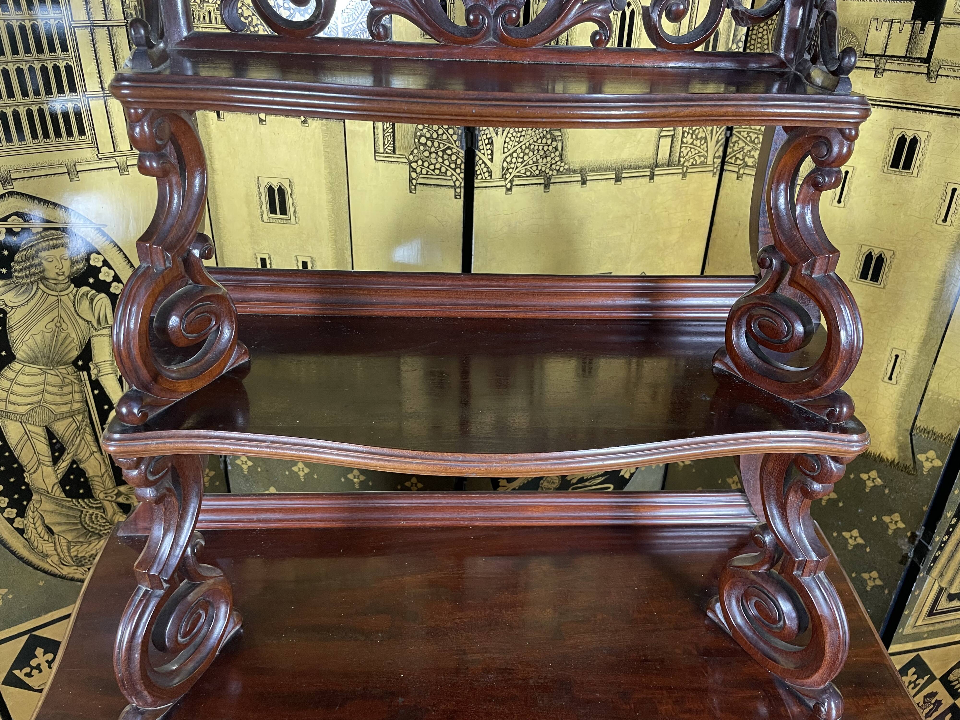 Napoleon III mahogany support cabinet