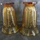 2 moulded pressed glass vases