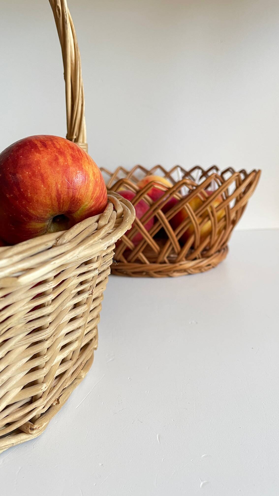 Vintage rattan baskets