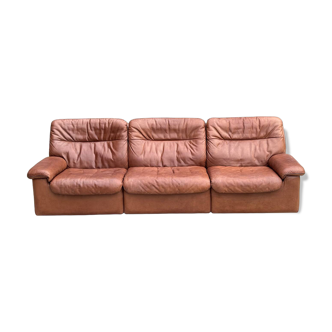 DS-66 Sofa in brown leather – 3-seater – Swiss vintage design