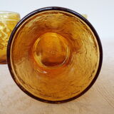 8 amber glasses