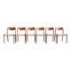 Set of 6 #71 teak chairs by Niels O. Møller, JL. Moller Mid Century