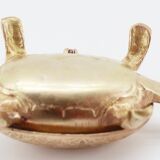 Old brass turtle ashtray