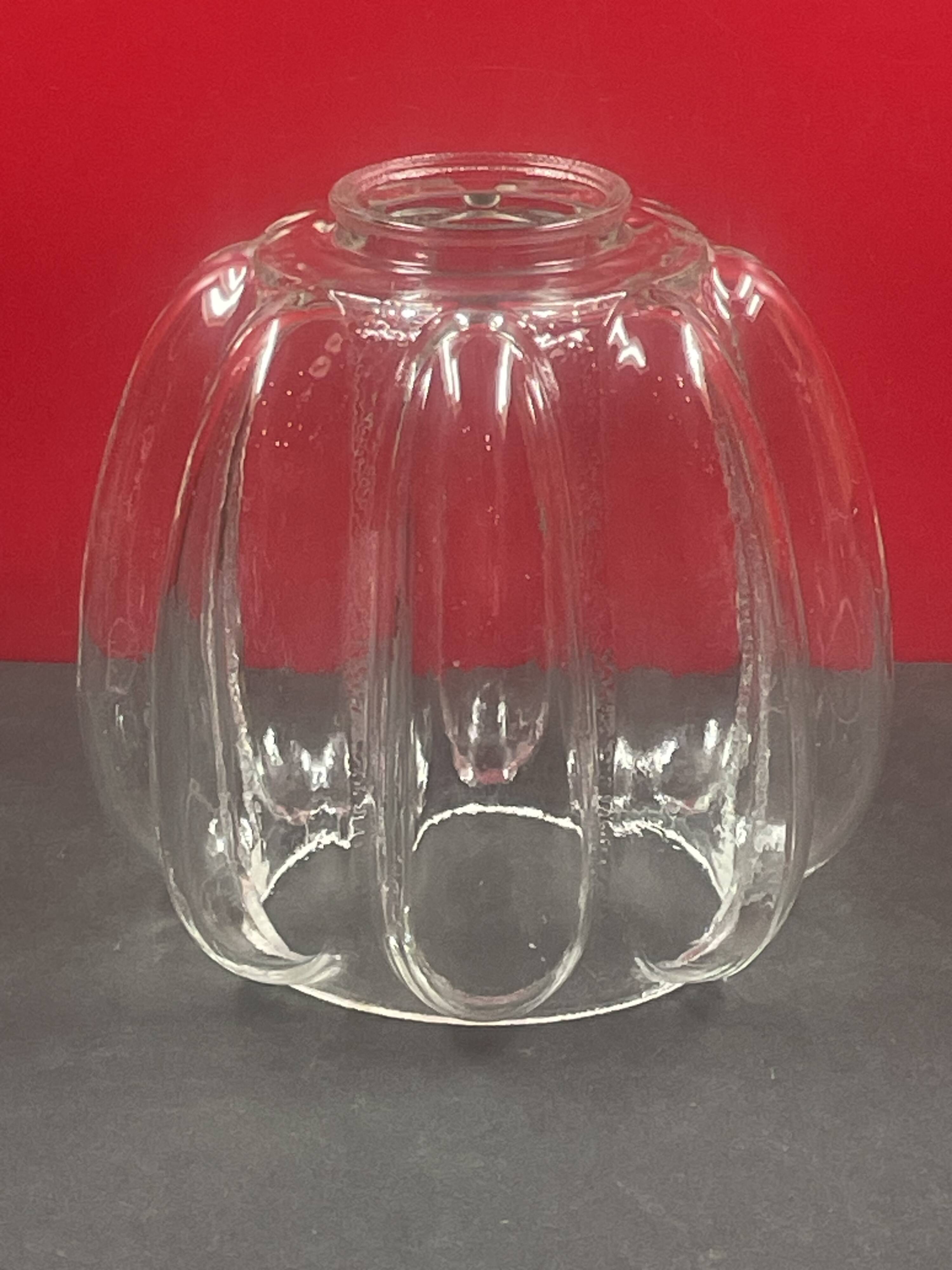 Molded glass pendant lampshade circa 1960