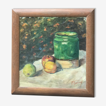 Painting still life with fruit