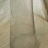 Engraved glass hyacinth vase heron decoration*