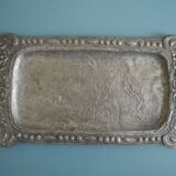 ancien plateau plat étain zinc déco table french tin zinc tray art nouveau