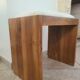 Antique Art Deco piano bench stool rosewood white bouclette fabric