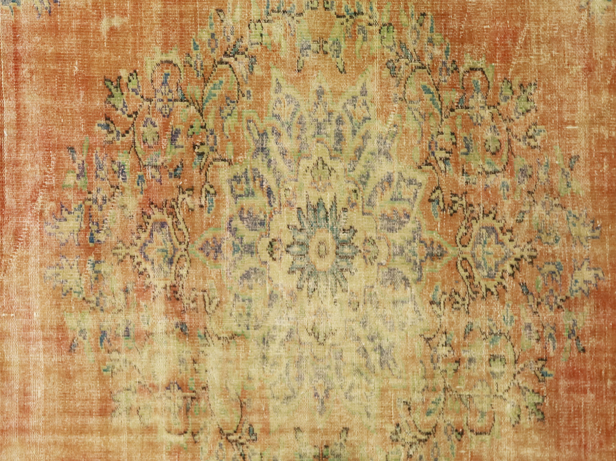 Anatolian handmade vintage rug 269 cm x 180 cm