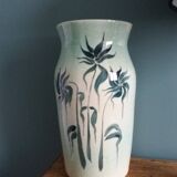 Vase signé Gabet décor peint à la main