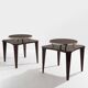 Alberto Pinto paire de tables d’appoint wengé et laiton 1990