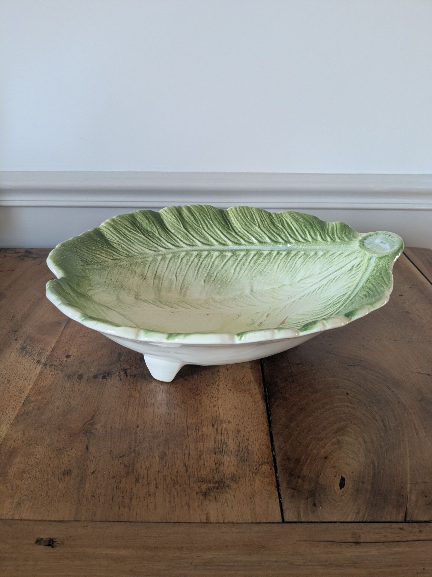 Plat vintage feuille de chou