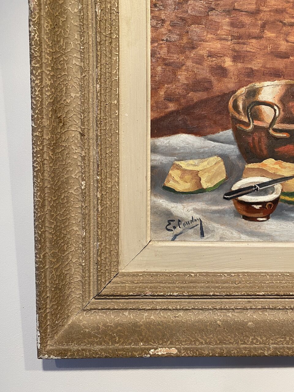 Painting Still Life with Watermelon Mid XX Century