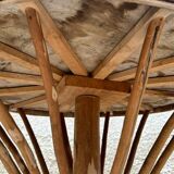 Round rattan table