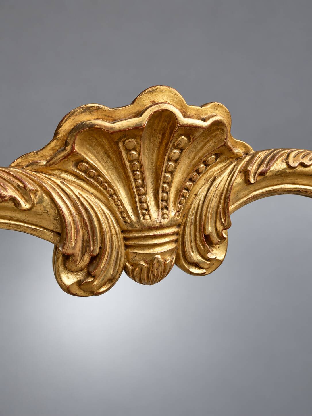 Large antique gilded mirror in Louis XV / rococo style.
